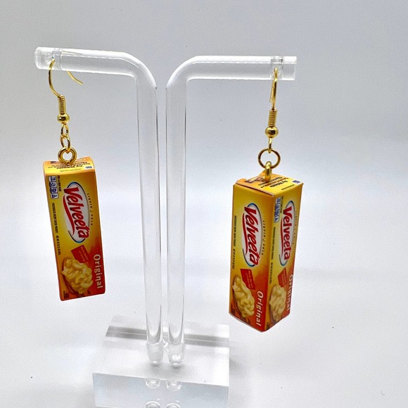 Velveeta Earrings - Football Rotel Cheese Box Earrings - Mini Brands Earrings - Picture 1 of 7